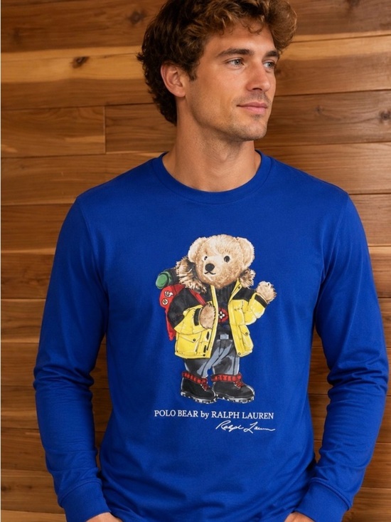 Ralph Lauren Other - Ralph Lauren Bear Graphic Longsleeve - Blue with Yellow Accent